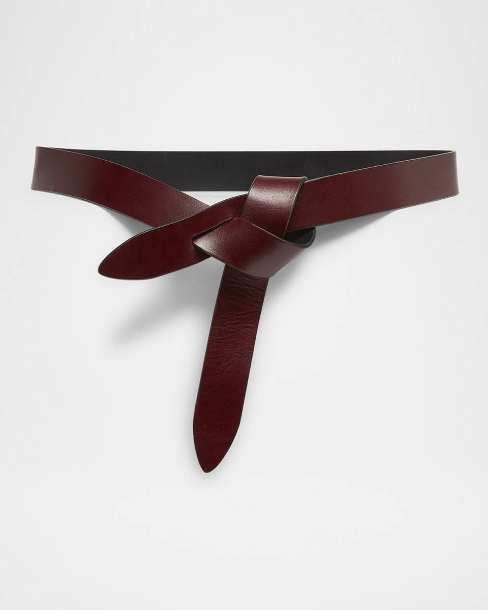 LECCE Bicolor Leather Pull-Through Belt